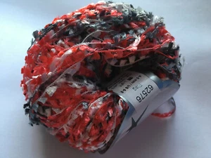 Red White Grey Flag Yarn #62576 Ice Nylon 50 Gram 164 Yards  - Picture 1 of 5