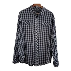 Method Black & Grey Checkered Long Sleeve Button-down Men's Shirt Size XL - Picture 1 of 6