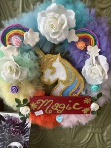Unicorn Rainbow Wreath - Picture 1 of 1