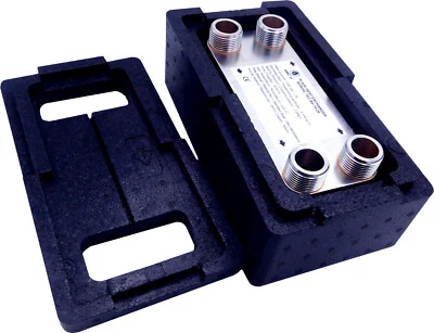 Stainless steel PLATE HEAT EXCHANGER NORDIC Tec 1 DN25 100-220kW +INSULATION BOX - Image 1 of 4