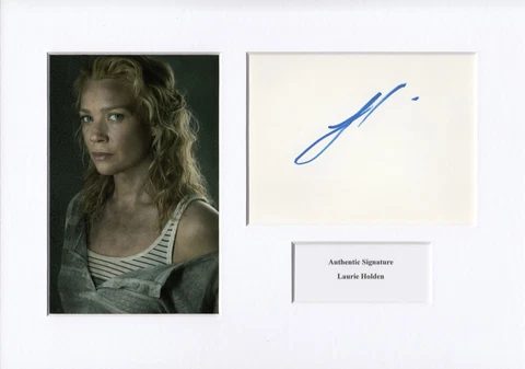 LAURIE HOLDEN AUTHENTIC SIGNED WALKING DEAD A4 PHOTO DISPLAY AFTAL UACC [14435] Cover
