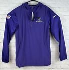 Nwt Nike On Field Baltimore Ravens 1/4 Zip Pullover Wind Jacket Size Small