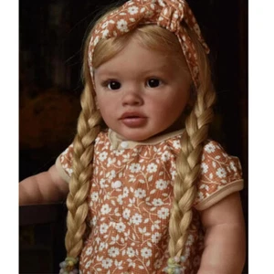 26 Zoll bemalt Kleinkind Reborn Puppe fertig Baby Mädchen Stoffkörper Geburtstagsgeschenk - Bild 1 von 2