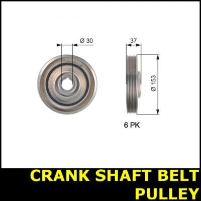 Polia de correia de eixo de manivela compatível com Volvo C30 C70 S40 2.0 D4204T 533 542 544 0901DVT - Imagem 1 de 3