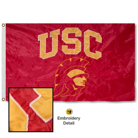 University of Southern California Embroidered and Appliqued Nylon Flag Cover