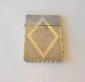A. A. Webster & Co. Sterling Silver Card Case, Art Deco, Monogram - Picture 1 of 9