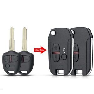 2/3 Buttons Remote Key Case for Mitsubishi Pajero Sport Outlander Grandis ASX
