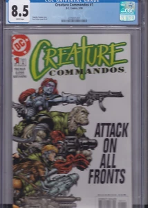 CREATURE COMMANDOS #1  CGC 8.5 VF+ 1st Captain Lucius Hunter 1ST PRINT 2000 DCU - Picture 1 of 3