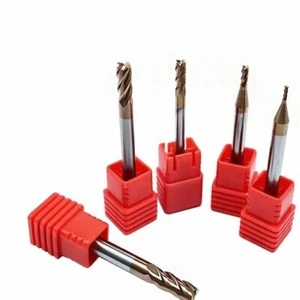 5pcs 4Flutes 1mm-5mm HRC55 Tungsten Carbide End Mill Set Milling Cutter Tool - Picture 1 of 9