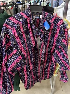 Panhandle Slim VTG Button Front Western Shirt Mens 16 1/2 L Pink Purple Cotton - Picture 1 of 3