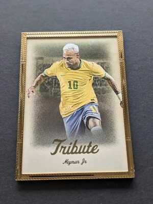 2022 Futera Unique Tribute 23Kt Gold Neymar Jr Brazil /14 - Image 1 of 4
