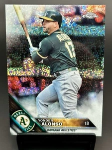 Yonder Alonso 2016 Topps Chrome Update #HMT17 Speckle Oakland Athletics LOOK ๐ - Picture 1 of 2
