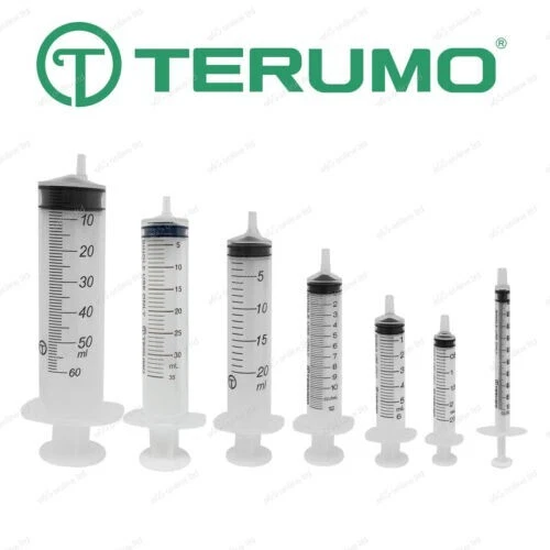 TERUMO Sterile Syringe 1ml 3ml 5ml 10ml 20ml 30ml 50ml - Hypodermic Luer Slip - Image 1 of 4