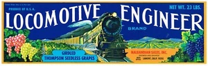CRATE LABEL VINTAGE TRAIN LOCOMOTIVE RAILROAD LAMONT ORIGINAL ENGINEER 1960S 23 - Picture 1 of 1