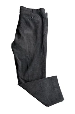 Men's MEYER Premium ROMA Black BECKER Fabric CORDUROY Trousers W44" L31" *VGC* — 第 1/4 张图片