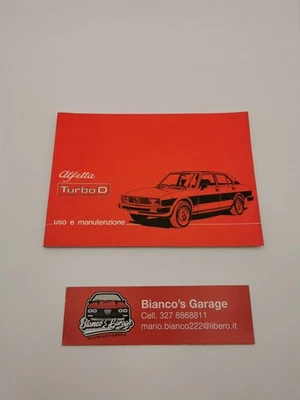 Libretto Uso E Manutenzione Alfa Romeo Turbo D - Immagine 1 di 4
