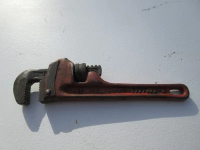 Vintage Rigid 8 Inch Pipe Wrench The Ridge Tool Co. Elyria Patent - Image 1 of 4