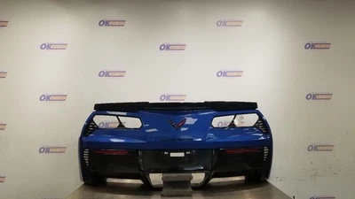 19 CHEVY CORVETTE C7 Z06 COMPLETE REAR BUMPER ASSEMBLY WITH SPOILER BLUE Foto 1 de 4