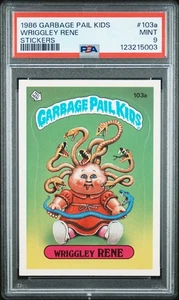 1986 Topps Garbage Pail Kids Series 3 OS3 103a WRIGGLEY RENE PSA 9 Mint Card gpk - Picture 1 of 2
