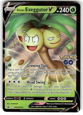Alolan Exeggutor V SWSH225 Promo SWSH: Sword & Shield Promo Cards Pokémon NM - Image 1 of 2