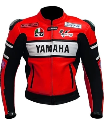 Yamaha Mens Motorbike Cowhide Leather Jacket Motorcycle Racing biker jacket - Image 1 of 4