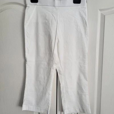 Pantalón Elástico PAPAYA Talla 12-UK Blanco Recortado Capri 32W / 20L Foto 1 de 4
