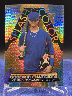 2022 Goodwin Champions #SCP26 Christian Hernandez Splash Of Color Orange... - Image 1 of 3