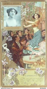 Chrom Lefevre Utile LU Belle Otero "Fete a Sevilla" Autogramm 1896 - Bild 1 von 2