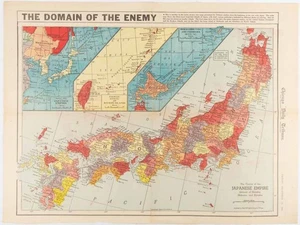 WWII MAP OF THE JAPANESE EMPIRE / Domain of the Enemy 1941 - Picture 1 of 1