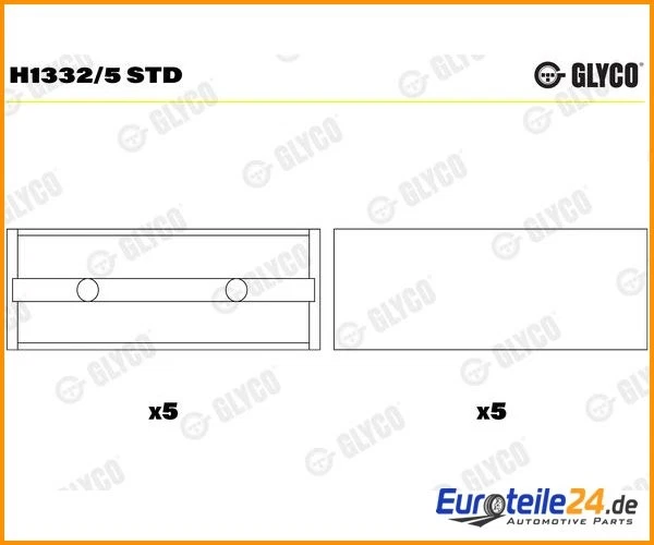 Cojinete del cigüeñal GLYCO H1332/5STD para Daihatsu Terios YRV - Imagen 1 de 1