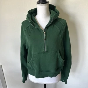 Felpa donna Lululemon oversize 1/2 zip scuba collo imbuto crop taglia XS/S - Foto 1 di 3