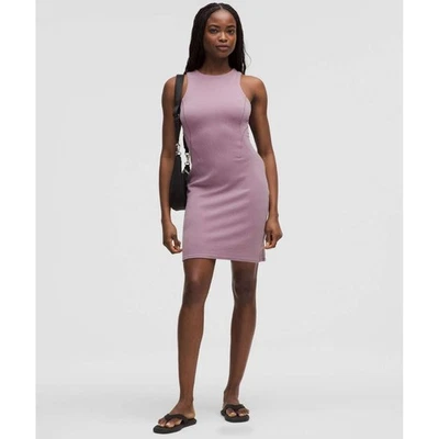 (14) NWT $138 Lululemon Ribbed Softstreme Slim-Fit Tank Dress Lavender Lux - Изображение 1 из 4