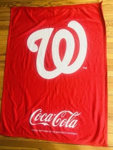 WASHINGTON NATIONALS THROW BLANKET 44Lx54W VINTAGE 100% POLYESTER SUPER SOFT - Picture 1 of 2