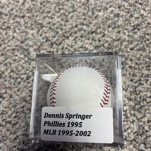 Dennis Springer signierter Baseball mit Hülle, Phillies - Bild 1 von 6