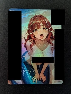 Mermaid Girl Holo 72/72 Full Glory Waifu: Emerald Bliss Nuovo con etichette 18+ - Foto 1 di 2