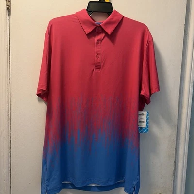 Birdie Bound Fuschia Pink Golfing Polo Shirt Size L NWT - Image 1 of 3