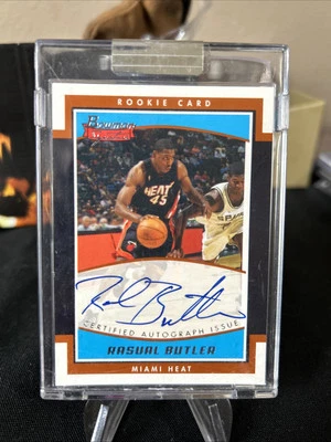 2002-03 Bowman Signature /999 Rasual Butler #SE-RB Rookie Auto RC - Image 1 of 4
