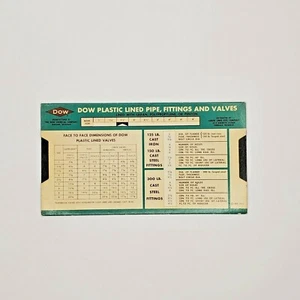 1964 DOW Chemical Plastic Pipe, Fittings, Valve Paper Calculator - industry tool - Picture 1 of 2