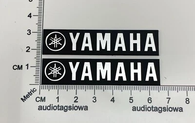 Yamaha Speakers Badge Logo Pair Incised Plastic 3D Custom Made 65mm x 15mm - Imagem 1 de 4