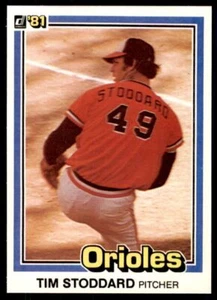 1981 DONRUSS TIM STODDARD . BALTIMORE ORIOLES #475 - Picture 1 of 2