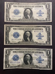 ✯ Billete de un dólar de 1923 certificado de plata de $1 en estado bastante bueno+ billete XF sello azul grande RARO✯ - Imagen 1 de 3