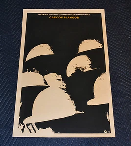 1976 Original kubanisches Siebdruck-Filmplakat. Helme Weiß. Weißhelme. Arbeiter - Bild 1 von 3