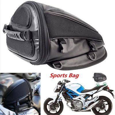 Portable Motorcycle Sports Waterproof Back Seat Carry Bag Luggage Tail Saddlebag - Image 1 of 4