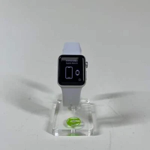 Nur GPS Apple Watch Series 3 38MM Silber Aluminium Weiß Sportarmband A1858 - Bild 1 von 5