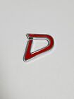 D Badge D For Mini CooperD Metal Badge Decal Emblem Sticker Red Chrome