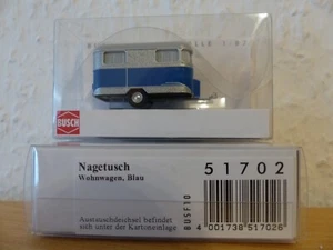 BUSCH 51702 H0 Automodell Nagetusch Wohnwagen blau #NEU OVP# - Bild 1 von 1