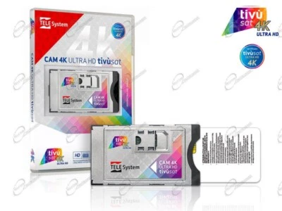 Tivusat Scheda 4K Nera e CAM Tivùsat canali Rai 4K Mediaset HD per Smart TV - Immagine 1 di 4