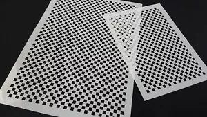 Small Squares Pattern Stencils Reusable 0.5 x 0.5 cm each square DIY Paint Craft - Picture 1 of 6