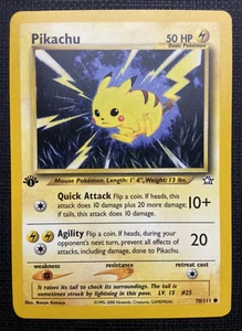 Pikachu 70/111 1st Edition Neo Genesis Common NM Pokémon 2000 - Picture 1 of 2