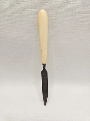 Vintage Fingernail File With White Plastic Handle.  - Image 1 of 4